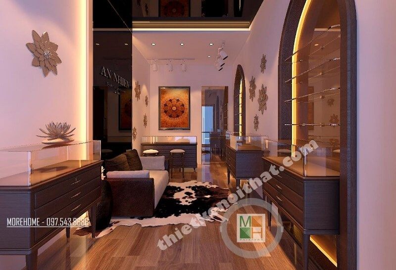 Tạo ra một showroom đầy sang trọng, đẳng cấp với đồ nội thất gỗ tự nhiên cao cấp theo phong cách tân cổ điển.